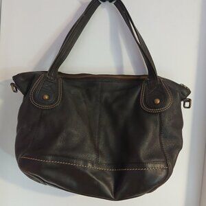 The Sak Women's Brown Pebbled Leather Hobo Handbag GUC